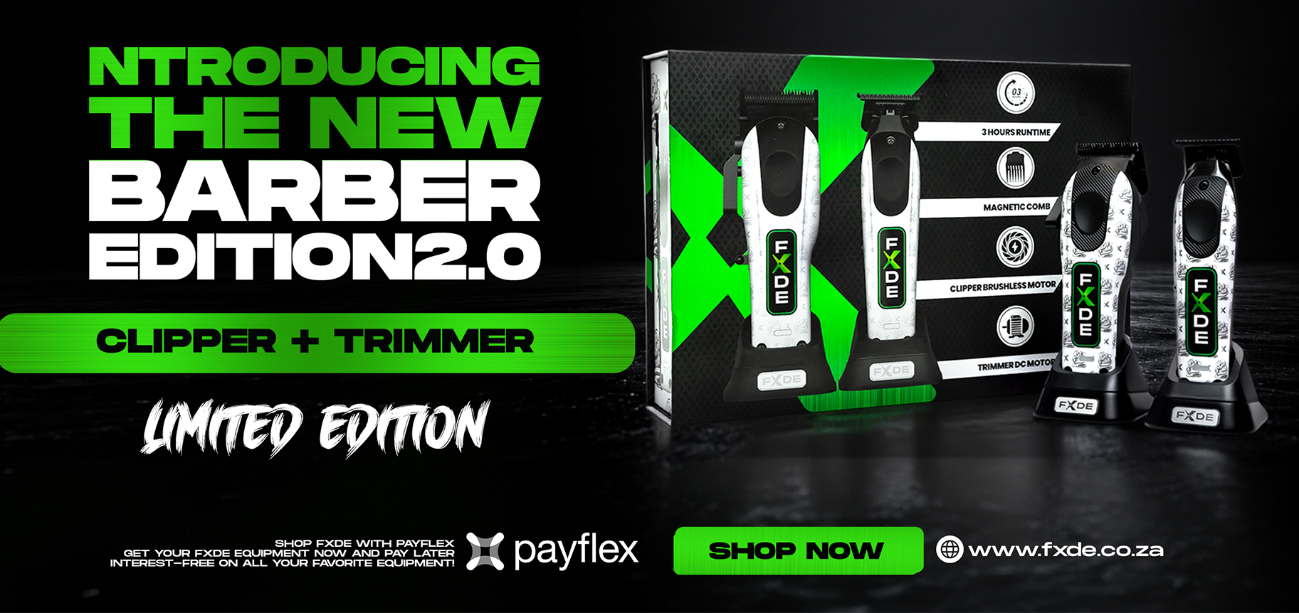 FXDE Barber Edition 2.0 Limited Edition clipper and trimmer set